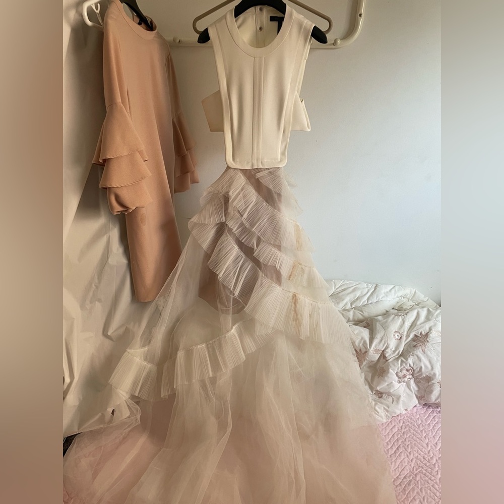 BCBGMaxAzria Couture Dress - large beige stains at the front and side, sorry!